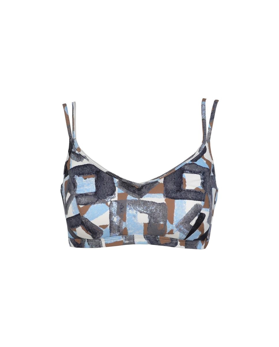 Imagen 0 de Sujetador de bikini mastectomía con contorno y tirante regulable, estampado