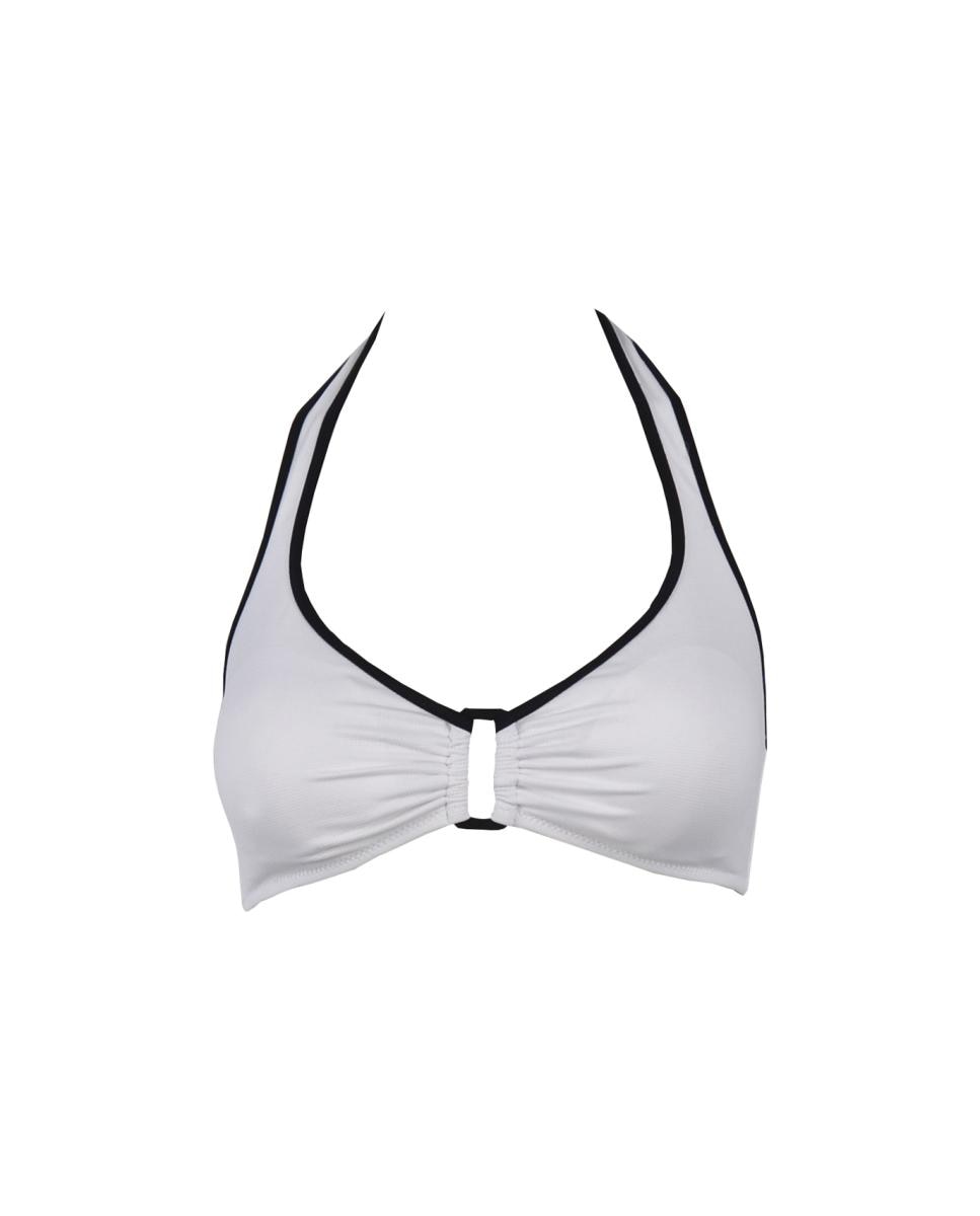 Imagen 0 de Sujetador de bikini top foam copa b con contorno graduable y tirante atado en cuello liso