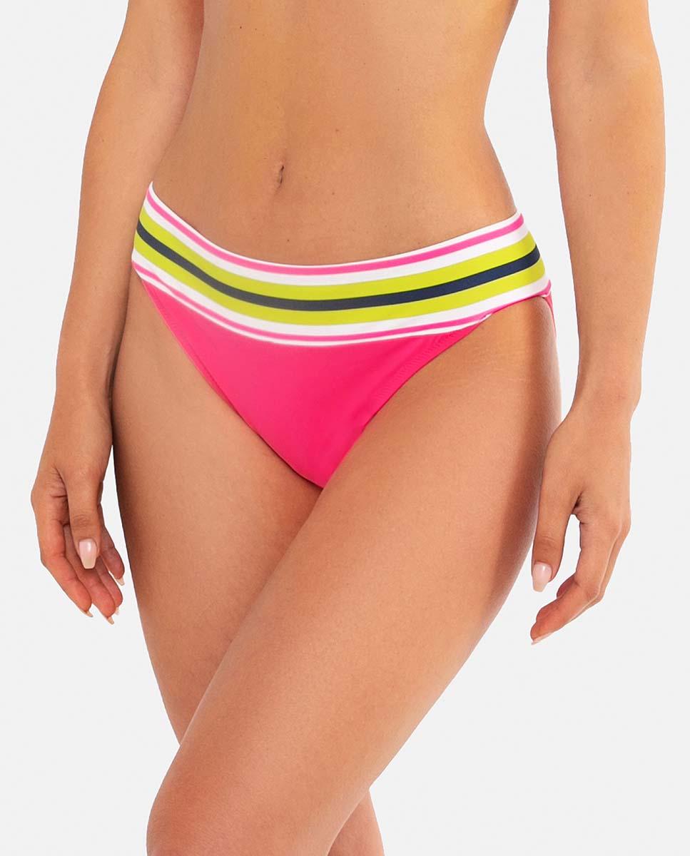 Imagen 0 de Braguita de bikini mujer de talle alto con cintura estampada
