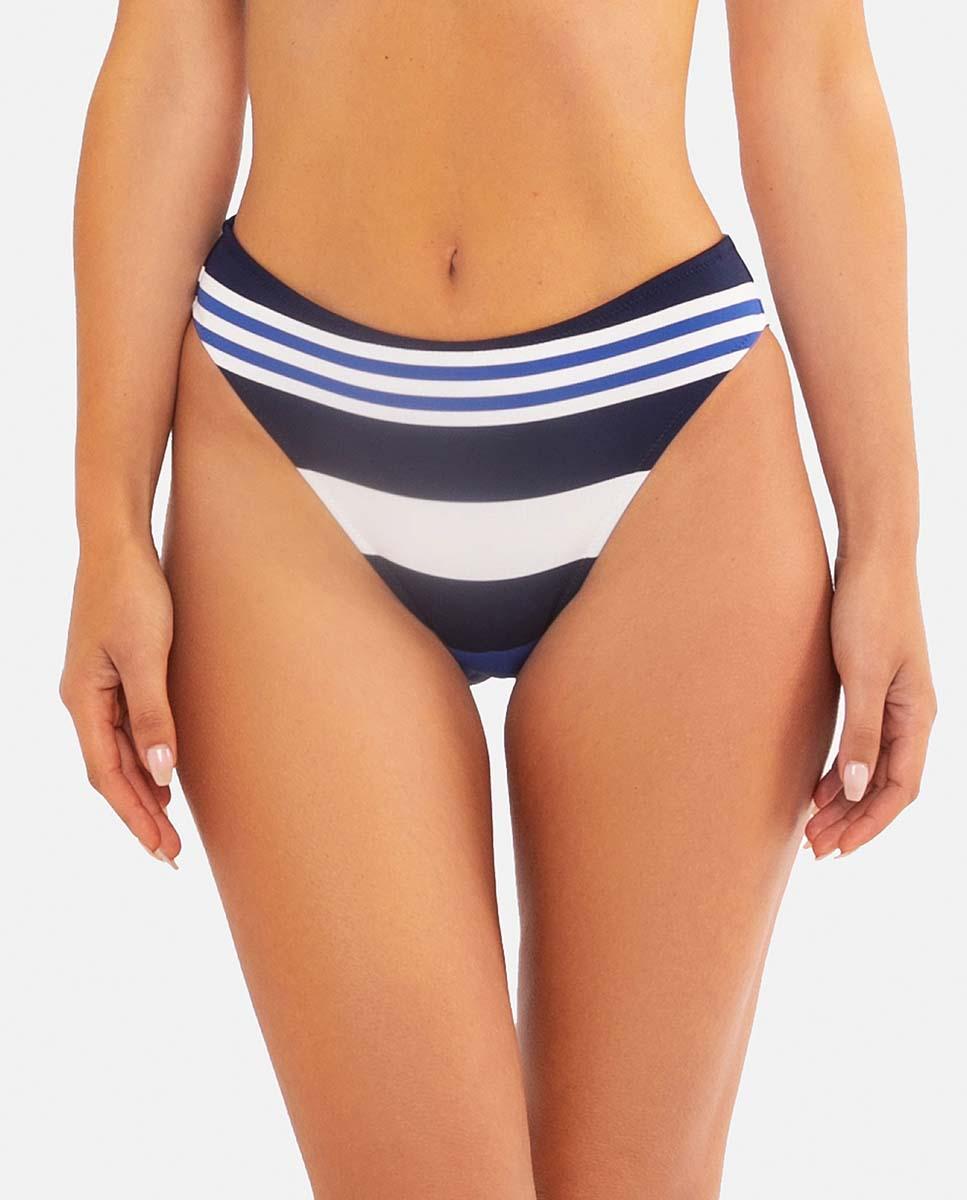 Imagen 0 de Braguita de bikini para mujer en marino con diseño de rayas