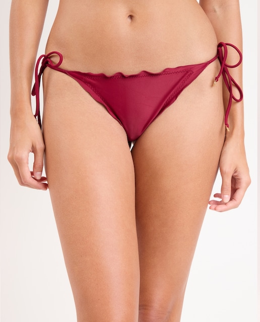 Imagen 0 de Braga de bikini mujer de lazos y bordes ondulados