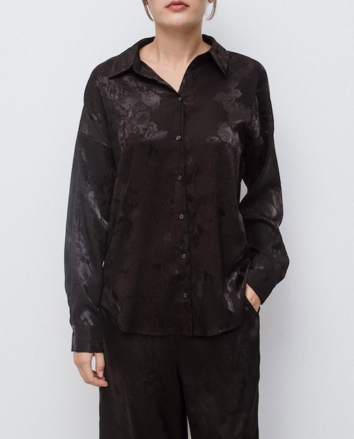 Imagen 0 de Camisa de mujer manga larga jacquard