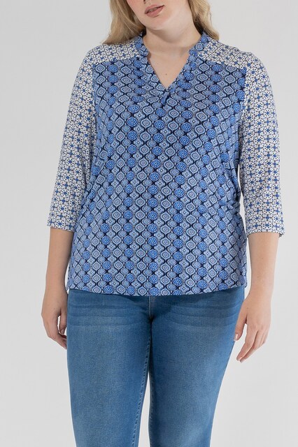 Imagen 0 de Camiseta de mujer estampados combinados manga tres cuartos
