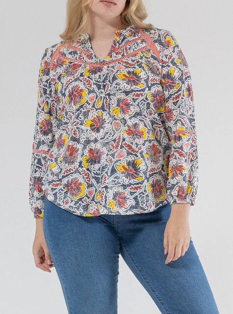 Imagen 0 de Camiseta de mujer estampada escote pico