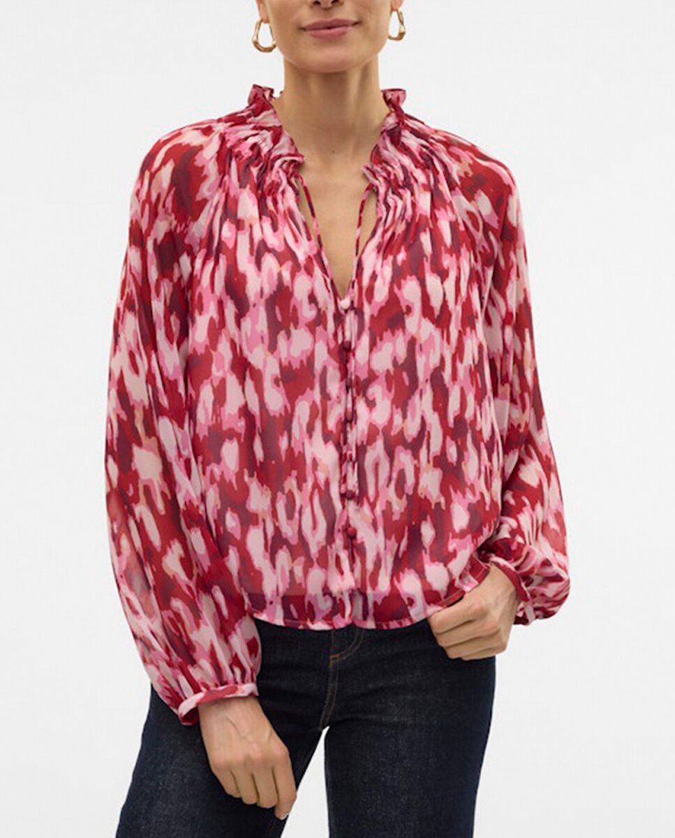 Imagen 0 de Blusa estampada de mujer manga larga