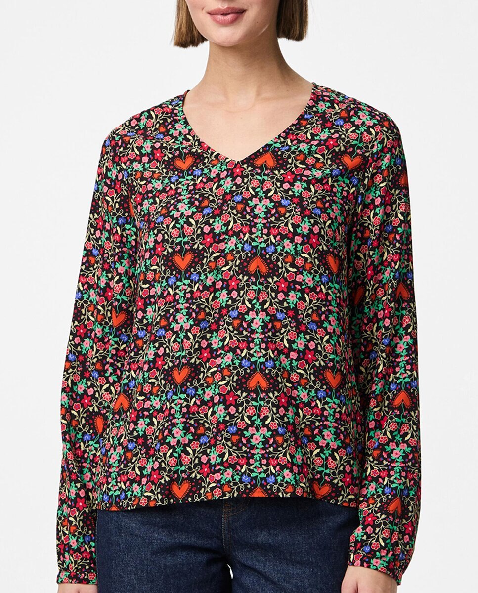 Imagen 0 de Blusa con estampado de corazones de mujer