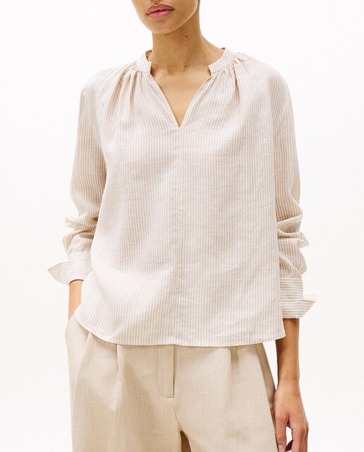 Imagen 0 de Blusa de manga larga de lino