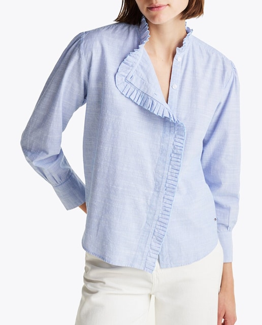 Imagen 0 de Camisa de mujer de manga larga con volantes