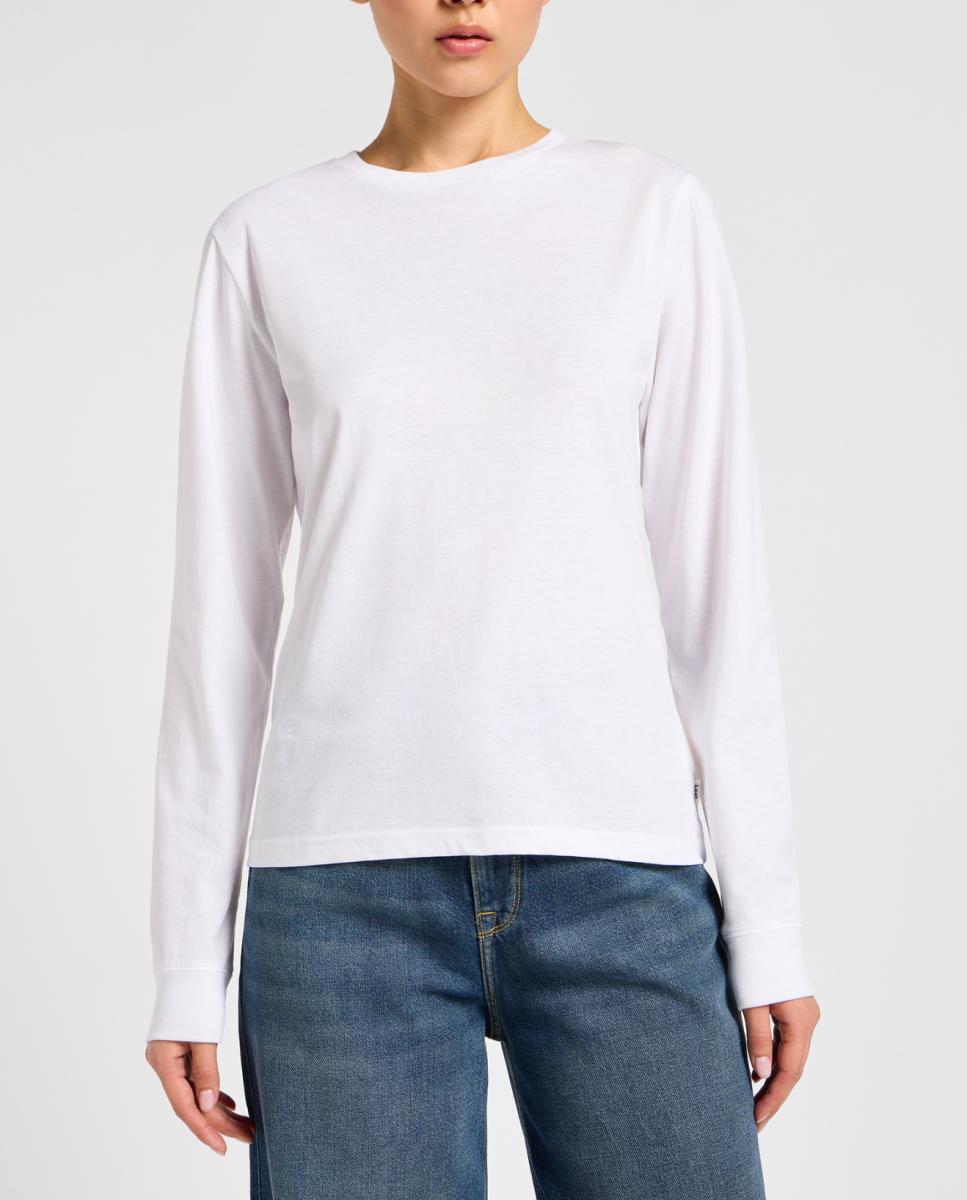Imagen 0 de Camiseta de manga larga de mujer cuello redondo