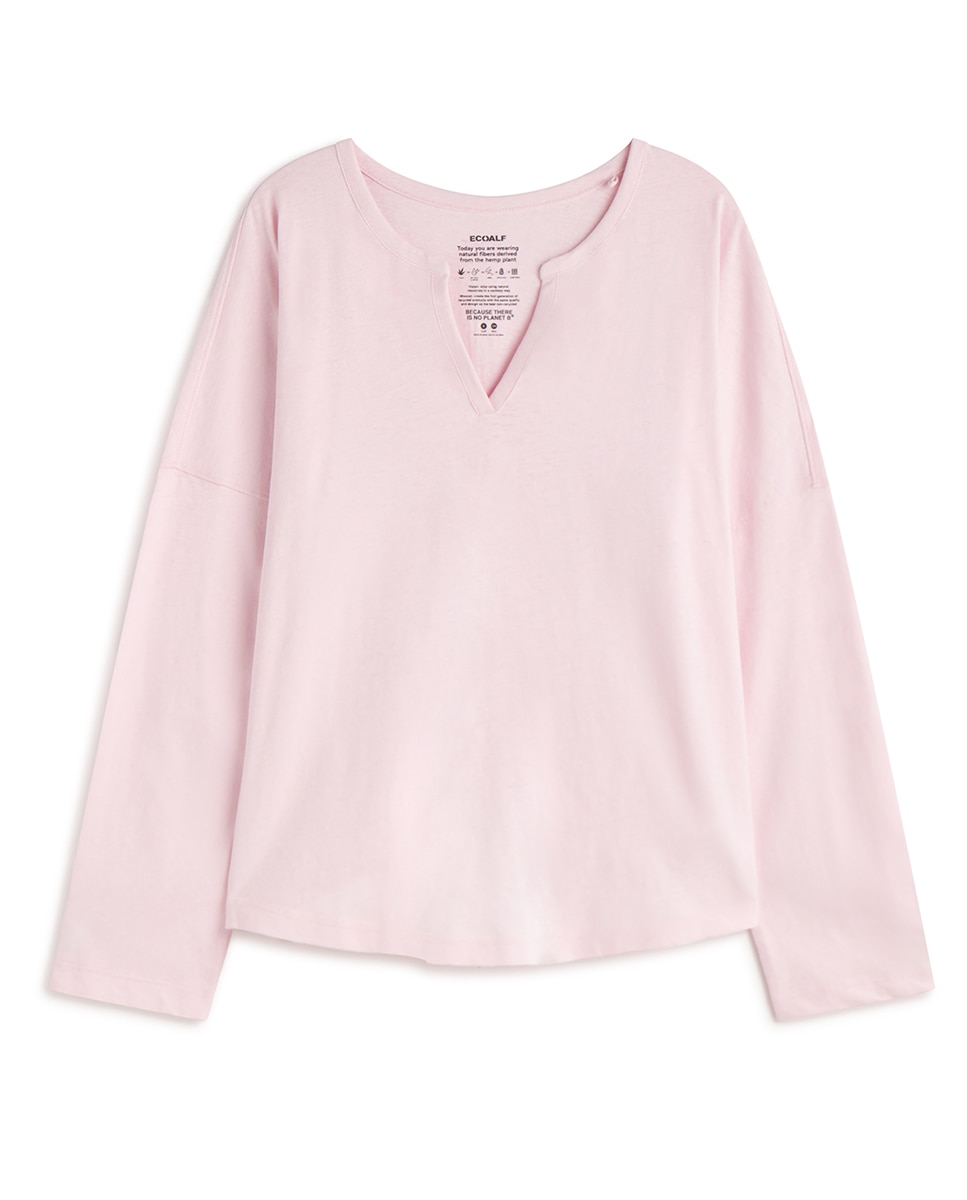 Imagen 0 de La camiseta de manga larga Ronne está hecha de 80% Algodón orgánico cultivado de manera natural que nos permite