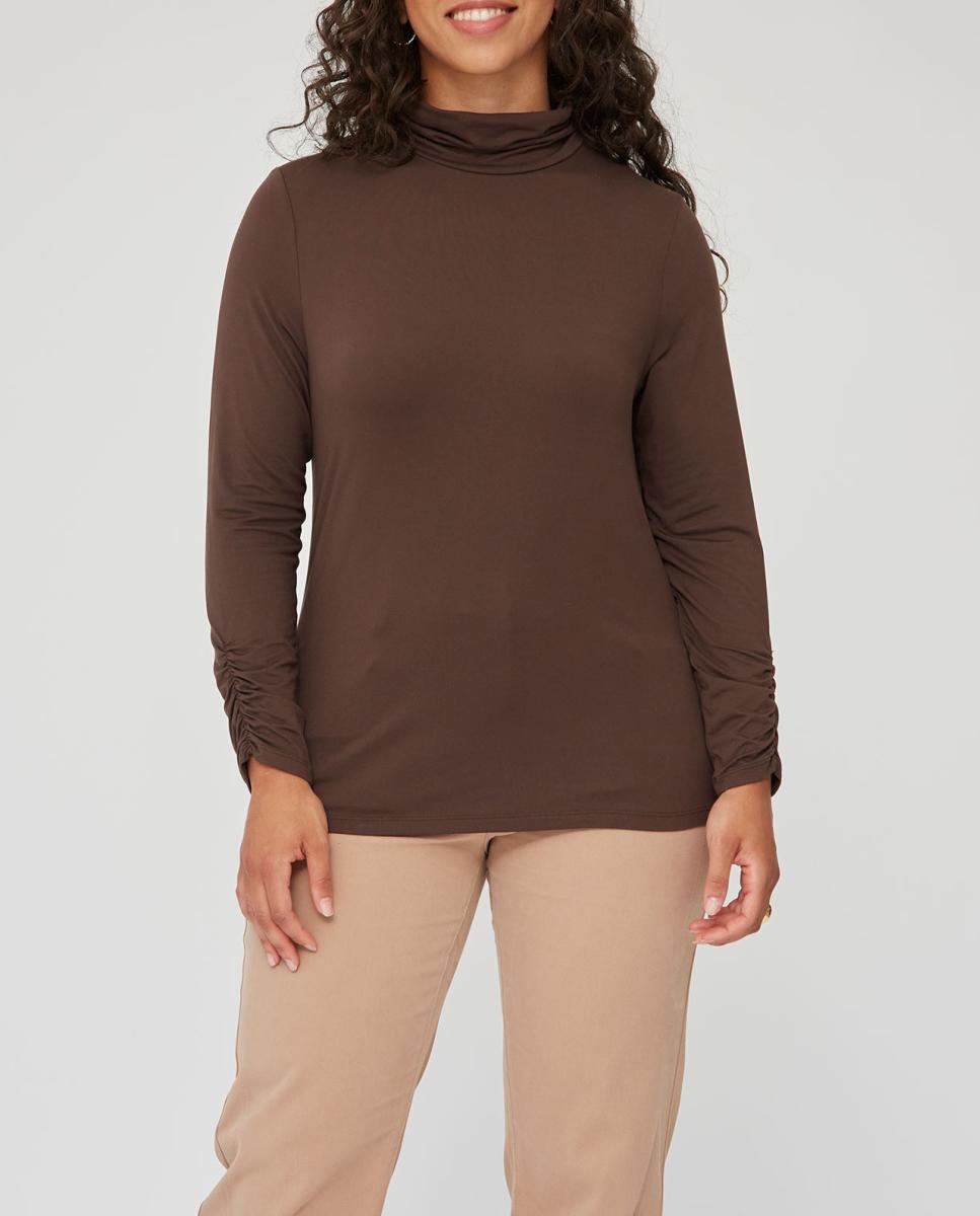 Imagen 0 de Camiseta cuello alto fruncido