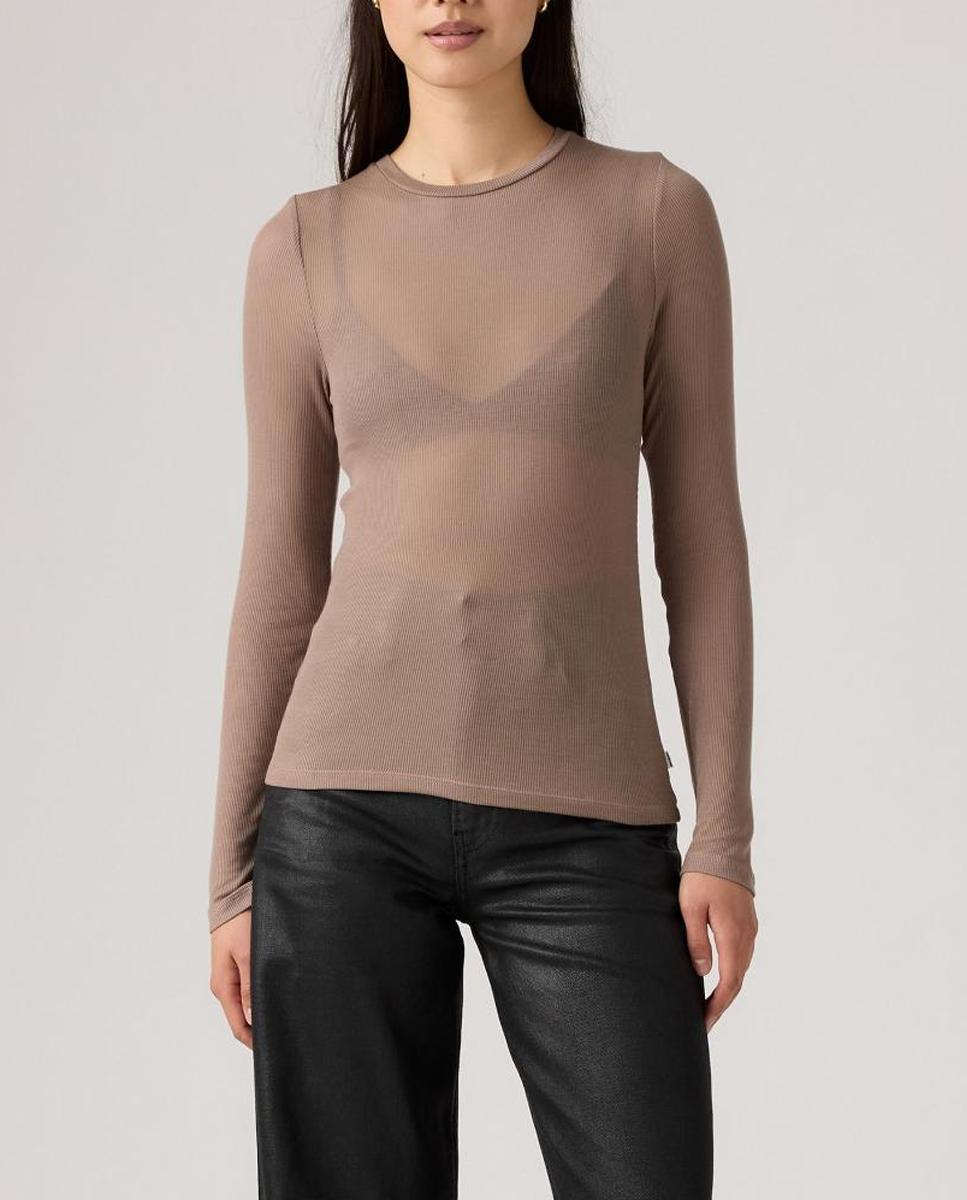 Imagen 0 de Camiseta de mujer de manga larga cuello redondo