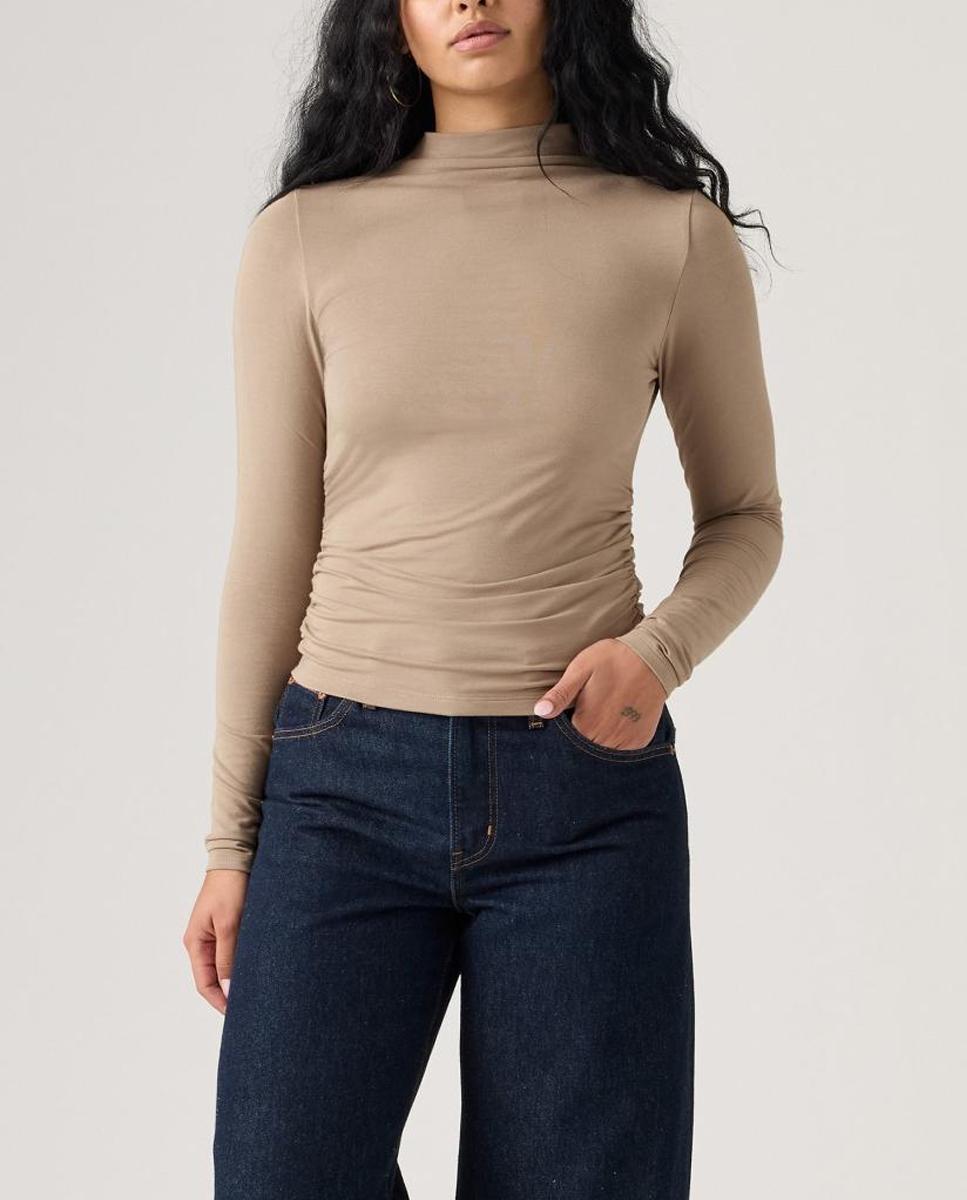 Imagen 0 de Camiseta de mujer de manga larga cuello alto