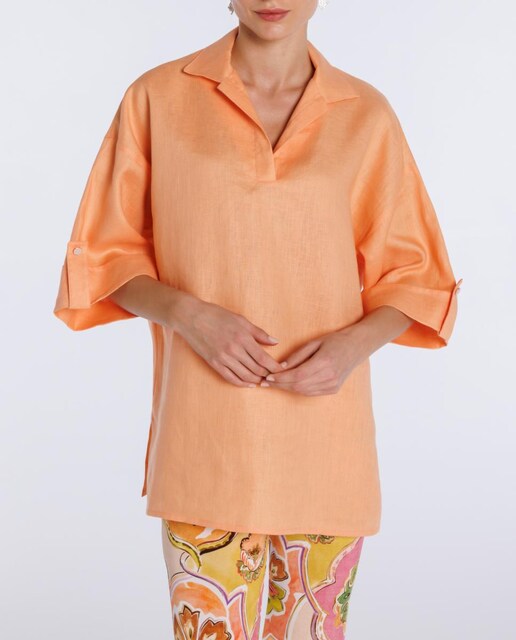 Imagen 0 de Blusa lisa de mujer de manga francesa