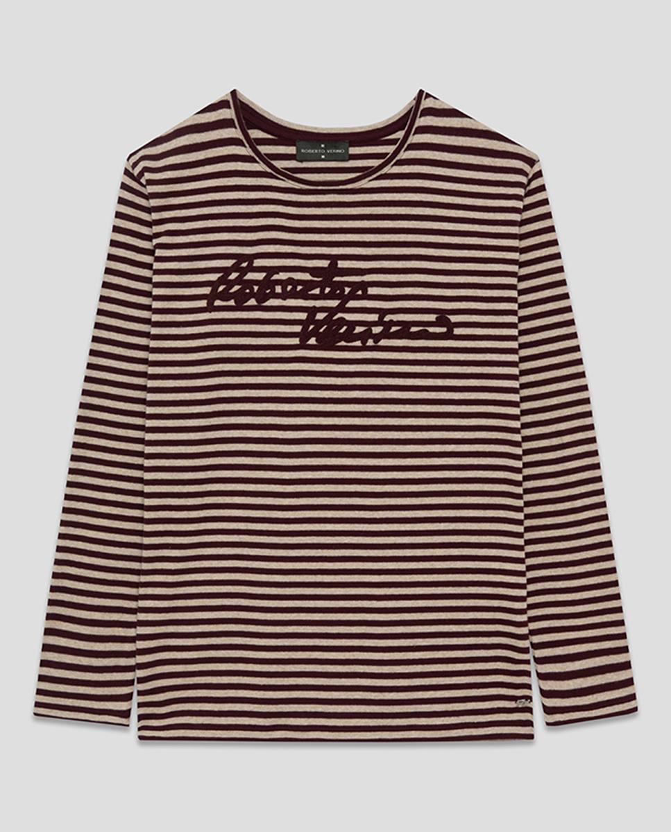 Imagen 0 de Camiseta de mujer manga larga listas con firma