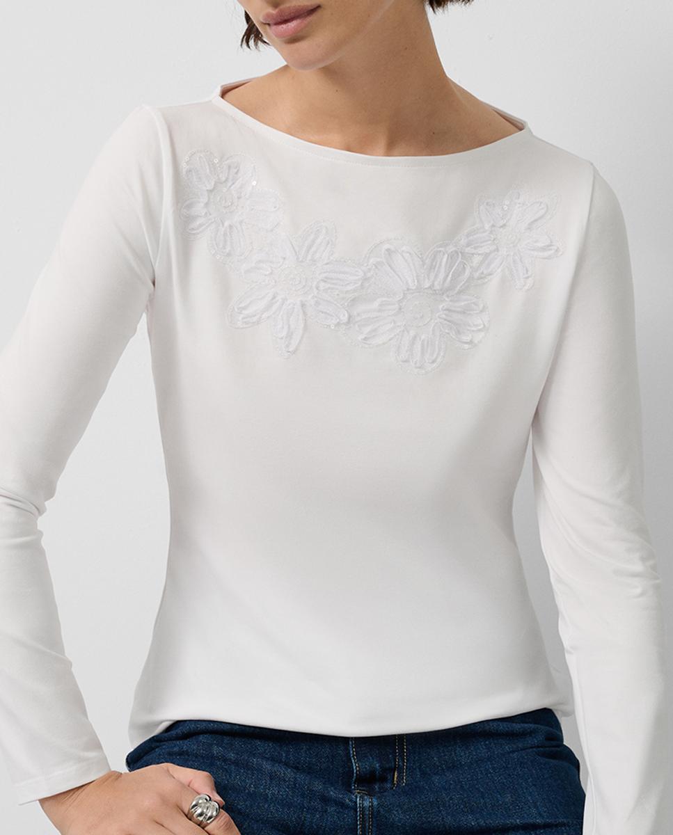 Imagen 0 de Camiseta de mujer manga larga con bordado