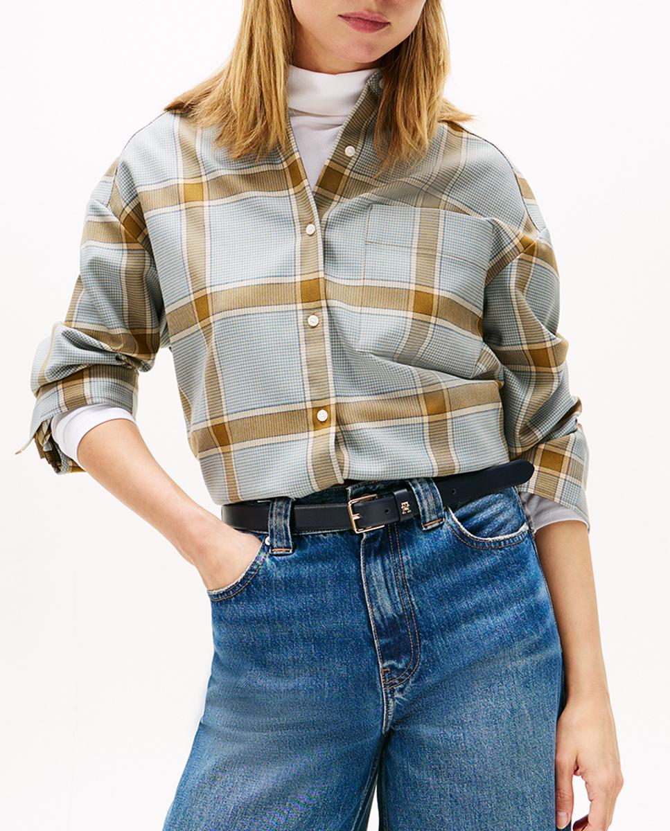 Imagen 0 de Sobrecamisa de mujer de lana ligera con cuadros