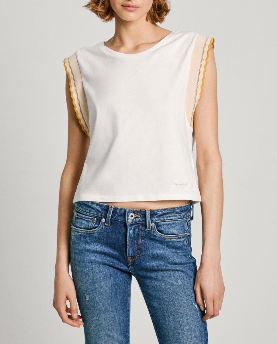 Imagen 0 de Camiseta de mujer manga corta con cuello redondo