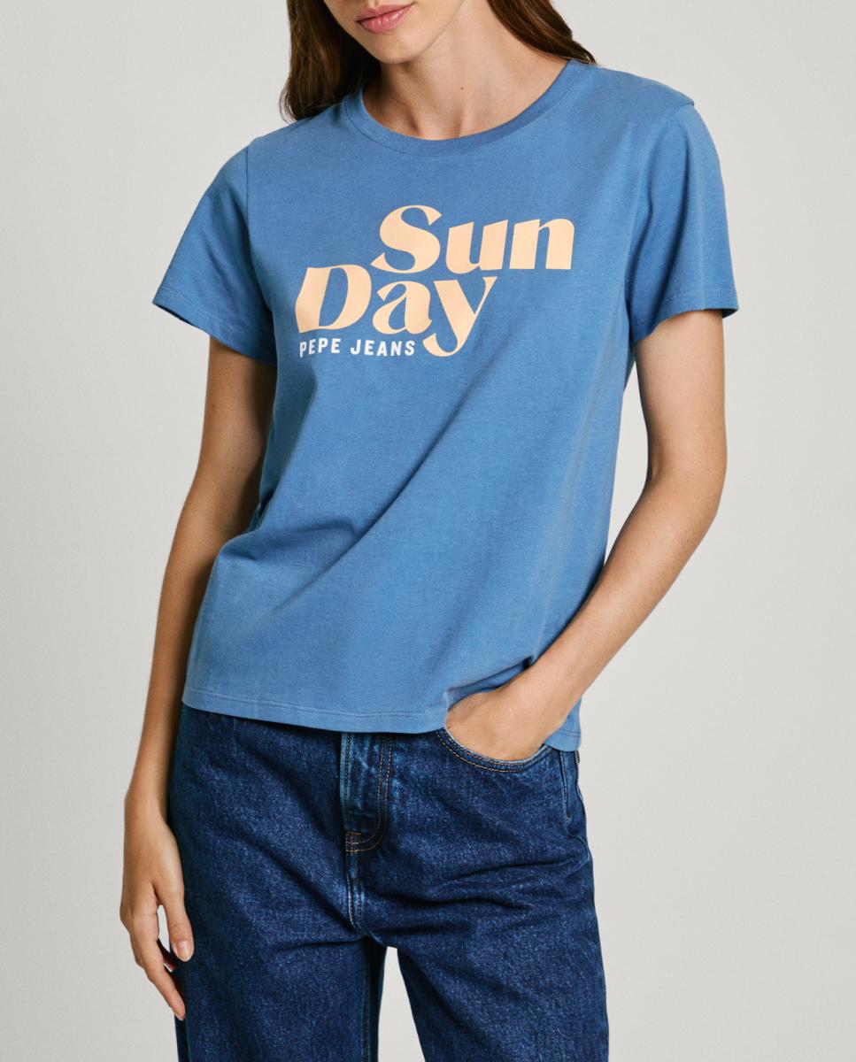 Imagen 0 de Camiseta de mujer manga corta con cuello redondo