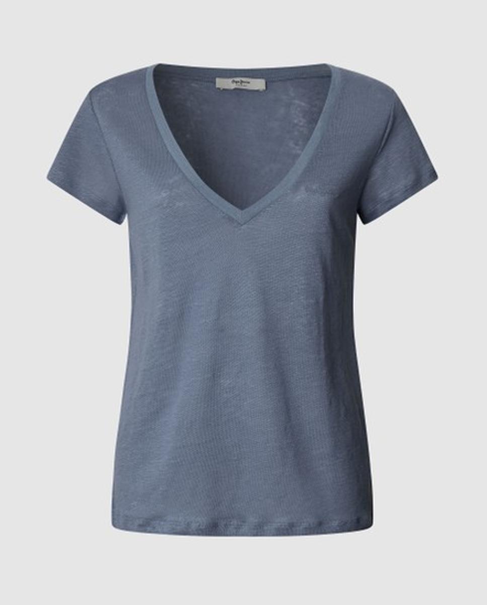 Imagen 0 de Camiseta de mujer manga corta cuello v