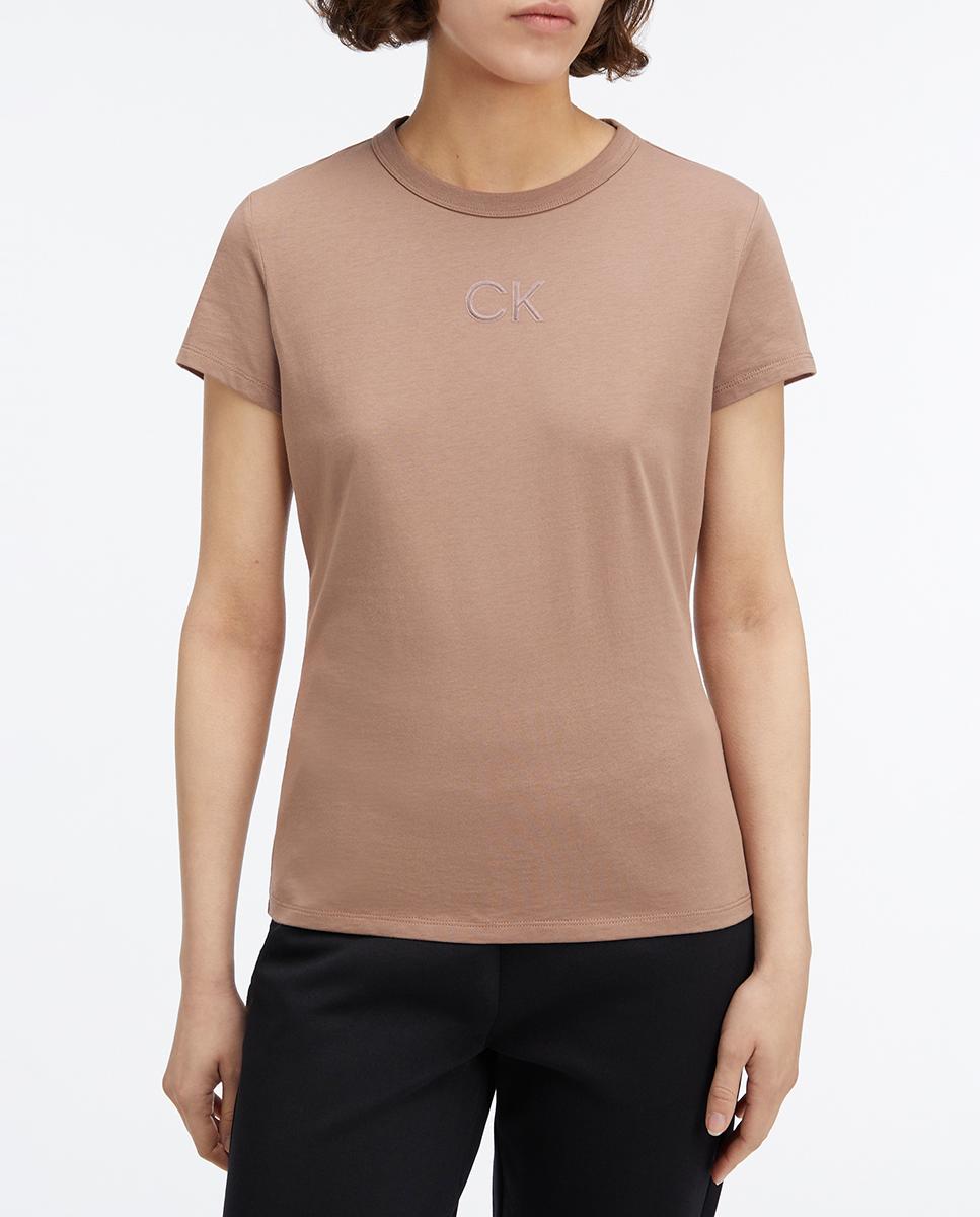 Imagen 0 de Camiseta de mujer con monograma satinado