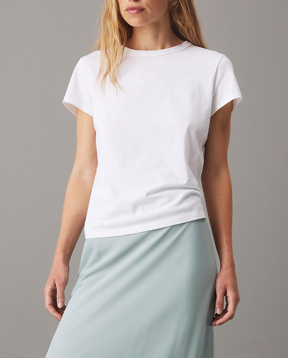 Imagen 0 de Camiseta de mujer con monograma satinado