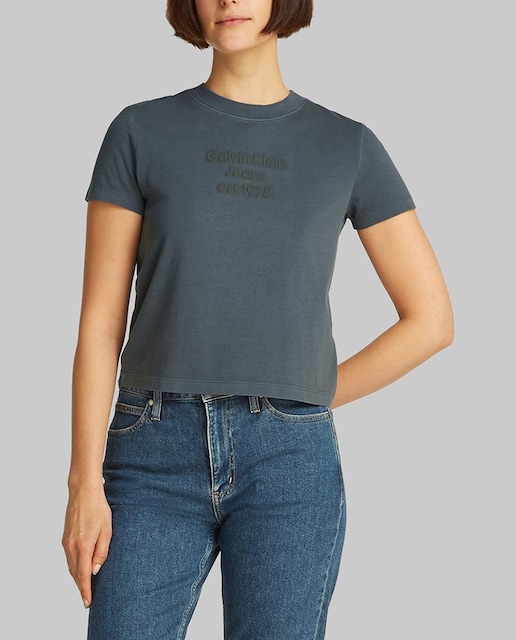 Imagen 0 de Camiseta de mujer de manga corta con logo tonal