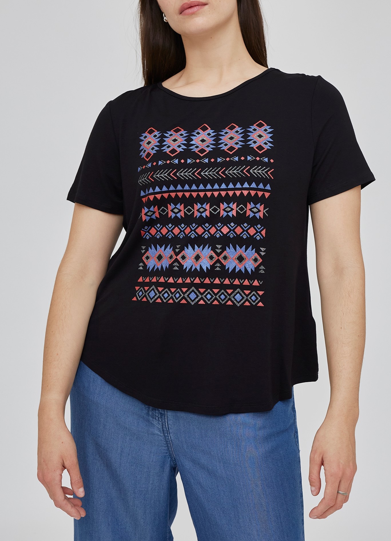 Imagen 0 de Camiseta de mujer estampado posicional
