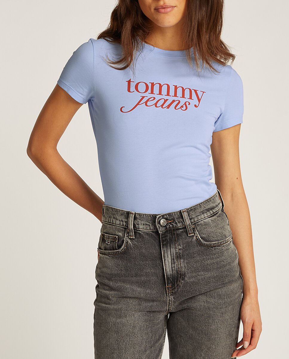 Imagen 0 de Camiseta de mujer slim fit con logo Tommy Jeans