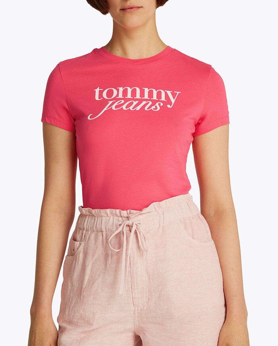 Imagen 0 de Camiseta de mujer de corte slim con logo