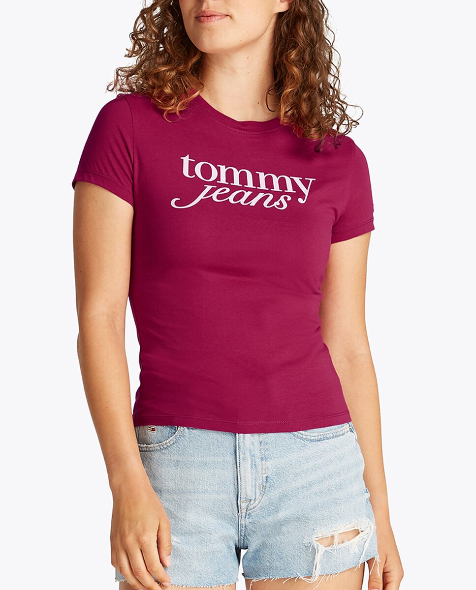 Imagen 0 de Camiseta de mujer de corte slim con logo