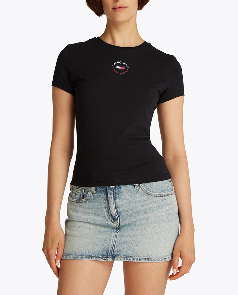 Imagen 0 de Camiseta de mujer de manga corta y fit slim