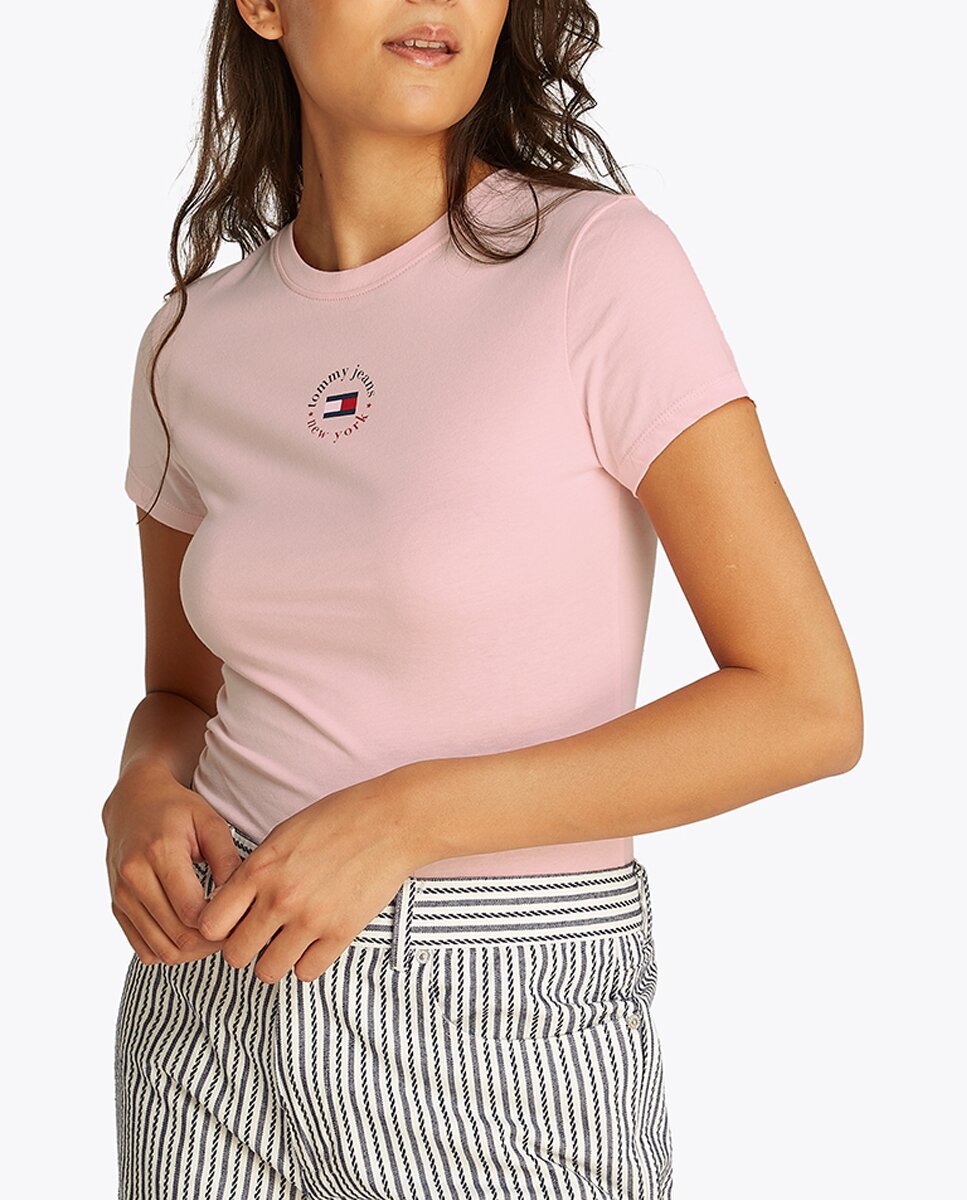 Imagen 0 de Camiseta de mujer de manga corta y fit slim