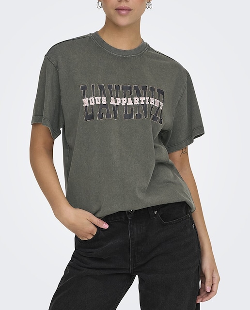 Imagen 0 de Camiseta de manga corta de mujer con estampado