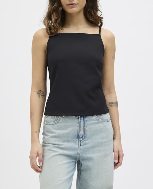 Imagen 0 de Top de mujer sin mangas de tejido plano