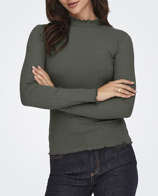 Imagen 0 de Jersey de mujer cuello alto canalé