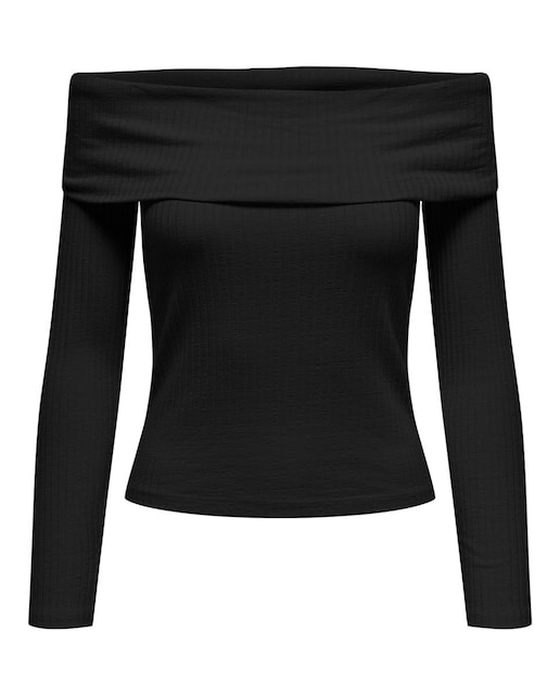 Imagen 0 de Camiseta de mujer de manga larga y hombros descubiertos