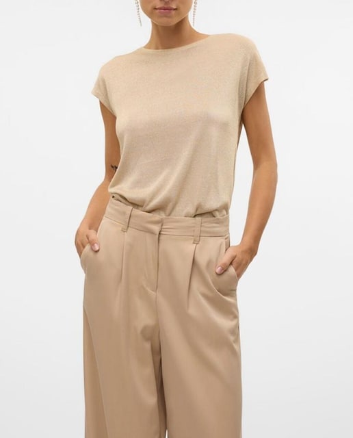 Imagen 0 de Camiseta de manga corta de mujer con lurex