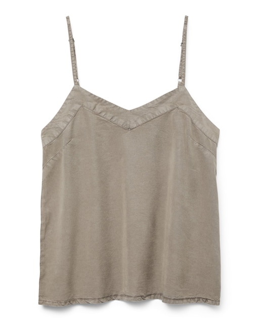 Imagen 0 de Top efecto denim de mujer con tirantes ajustables
