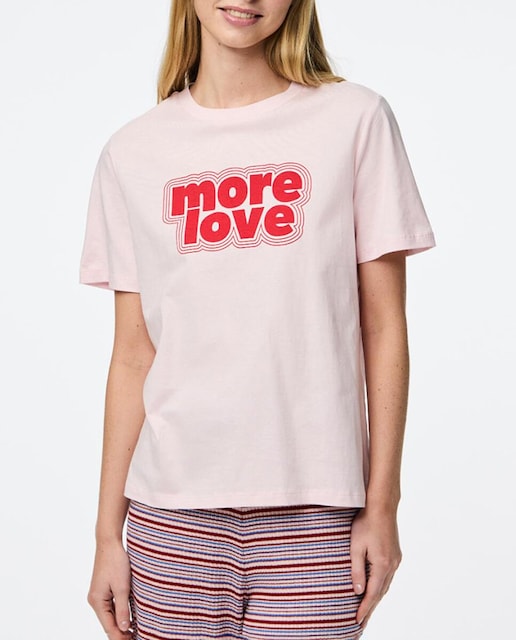 Imagen 0 de Camiseta de manga corta y dibujo frontal de mujer