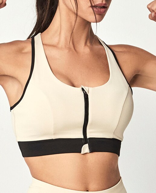 Imagen 0 de Top deportivo con cremallera de mujer