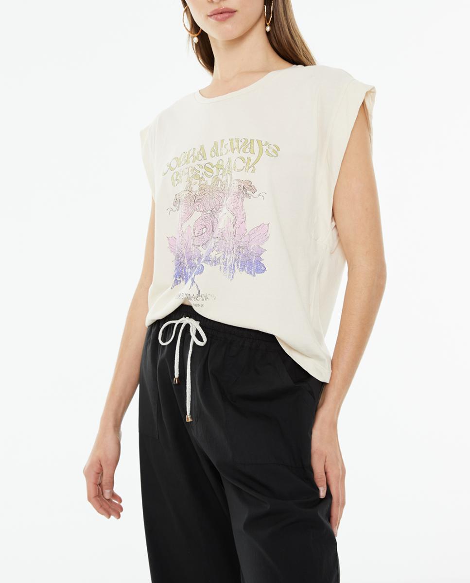Imagen 0 de Camiseta sin mangas con estampado serpiente
