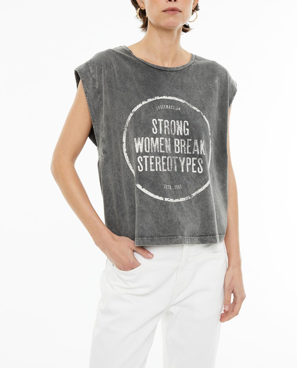 Imagen 0 de Camiseta de mujer sin mangas estampado día de la mujer