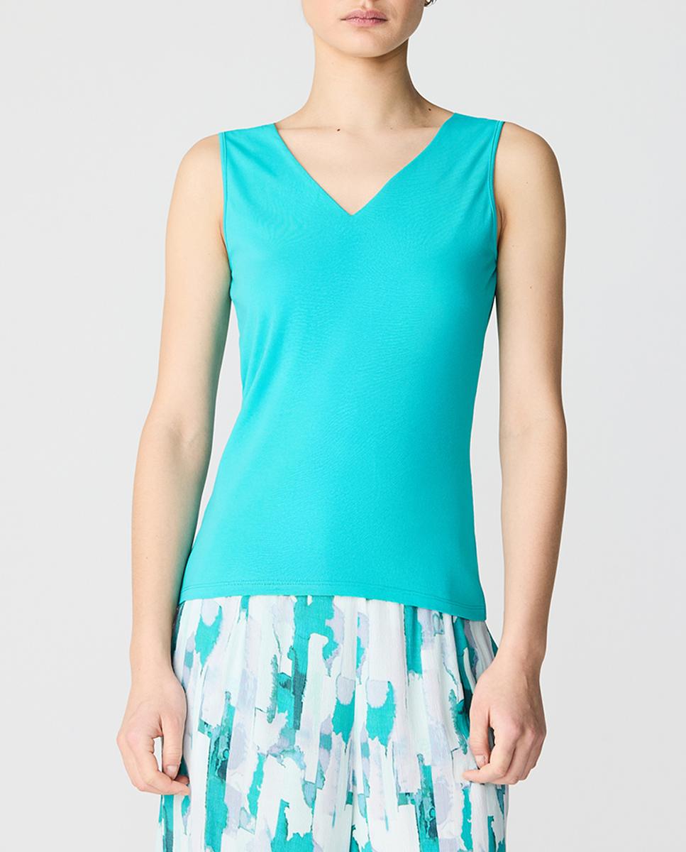 Imagen 0 de Camiseta de mujer básica cuello pico sin mangas