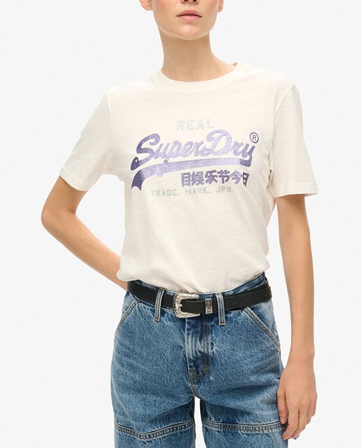 Imagen 0 de Camiseta de mujer con gráfico, logotipo VL y adornos