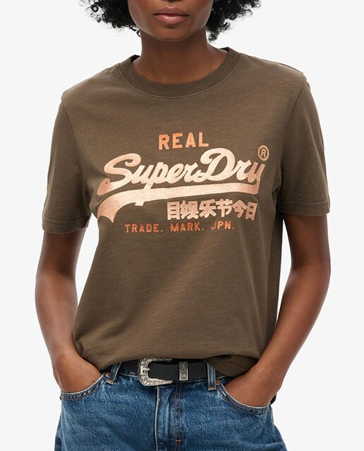 Imagen 0 de Camiseta de mujer con gráfico, logotipo VL y adornos