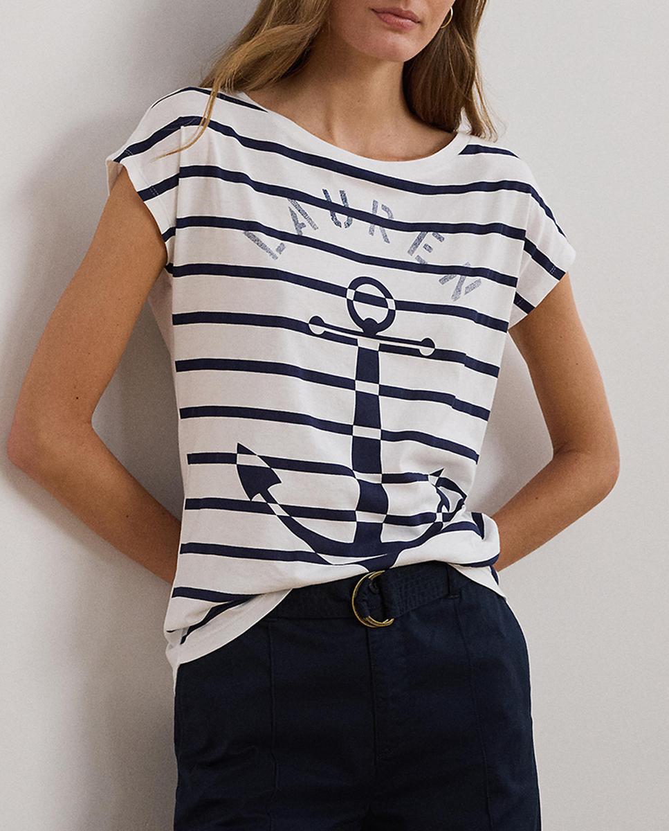 Imagen 0 de Camiseta de mujer de manga corta con ancla