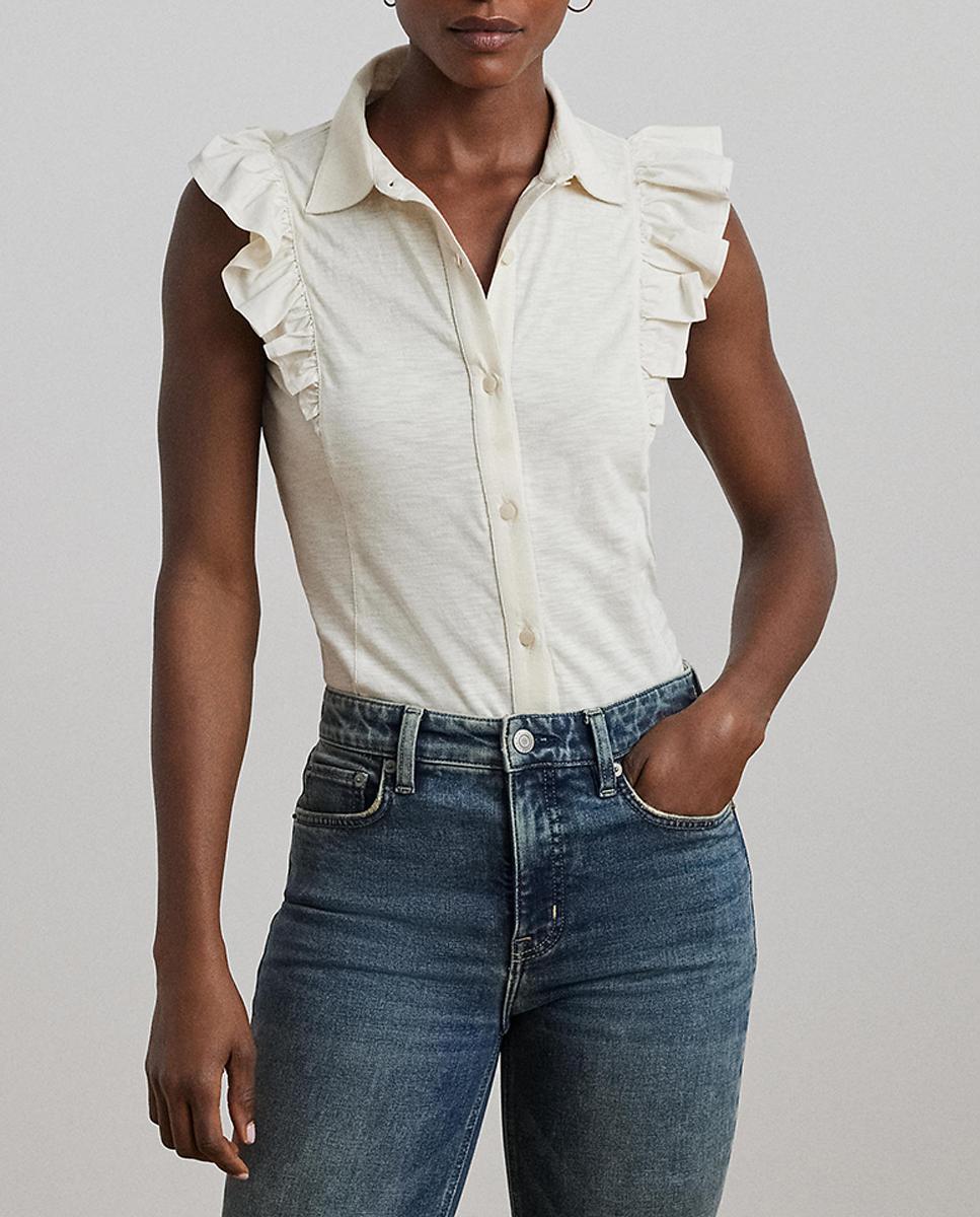 Imagen 0 de Camisa de mujer de algodón sin mangas