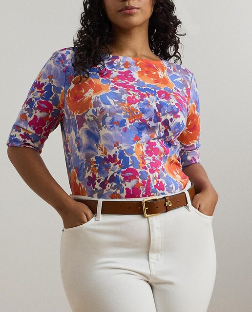 Imagen 0 de Camiseta de mujer talla grande estampada