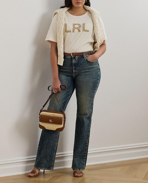 Imagen 0 de Camiseta de mujer talla grande con logotipo